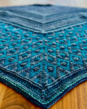 Load image into Gallery viewer, Cast Iron + Peacock: The Artus Shawl