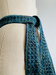 The Lattice Stitch and Horseshoe Cable Tutorial and a Pattern for a Reversible Embroidered Belt