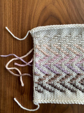 Load image into Gallery viewer, My Next Hat Canvas with Zig Zags | Embroidery on Knitting Pattern and Motif