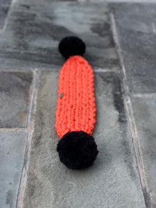 Loopy Dee Loop! Orange with Black PomPoms