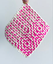 Load image into Gallery viewer, Sashiko Persimmon Flower and Headband Pattern | Embroidery on Crochet Tutorial