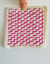 Load image into Gallery viewer, Stair Steps | Embroidery on Crochet Motif