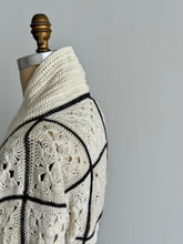 Load image into Gallery viewer, Modern, Sleek and Textured: A Fashion Forward Granny Square Cardigan