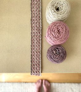 The Lattice Stitch and Horseshoe Cable Tutorial and a Pattern for a Reversible Embroidered Belt