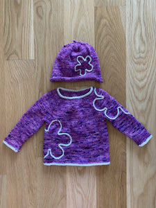 Flower Power Baby Sweater and Hat